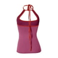 thumbnail image 3 of Women Summer Tops Women's Color Contrast Fashion Casual Vest Top T Shirt Outdoor Star Foam Girl Cool Womens Tops Cropped Workout Little Girl Camisole with Lace Trim Compression Shirts Women Pink M, 3 of 9