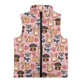 thumbnail image 4 of Uorisanigo Girls Boys Zippered Vest Sleeveless Jacket with Zippert Lightweight Stand Collar Strawberry Ladybug Print Waistcoat Fuzzy Kids Outdoor Layering Winter Outerwear 2-12 Years, 4 of 7