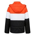 thumbnail image 3 of Awdenio Men's Hooded Detachable Zipper Cardigan Color Block Warm Cotton Coat, 3 of 6