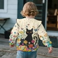 thumbnail image 4 of Yuyamidu Black Cat Sweatshirt Toddler Girl 2T 3T Beige Ruffle Shoulder Sleeve Sweatshirts Kids Cute Graphic Pullover Sweater Tops Comfy Crewneck Fall Outfits Novelty Soft Outdoor Workout Clothes, 4 of 8