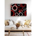 thumbnail image 4 of Red Black Wall Art for Living Room,Canvas Picture Wall Decor for Bathroom Bedroom,Abstract Modern Geometric White Grey Circle Painting Artwork for Office Kitchen Hallway Dining Room Decor 12"x16", 4 of 8