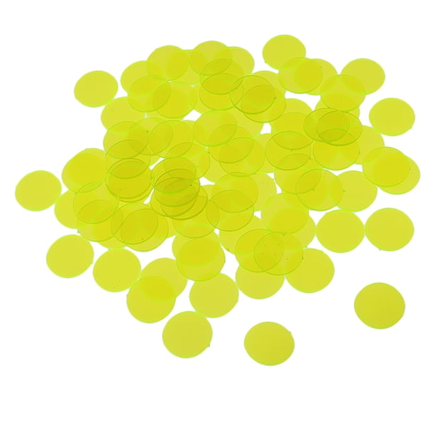 100 Pcs Jetons de Bingo Transparents Jetons de Comptage Marqueurs Compteurs Jeux Vert