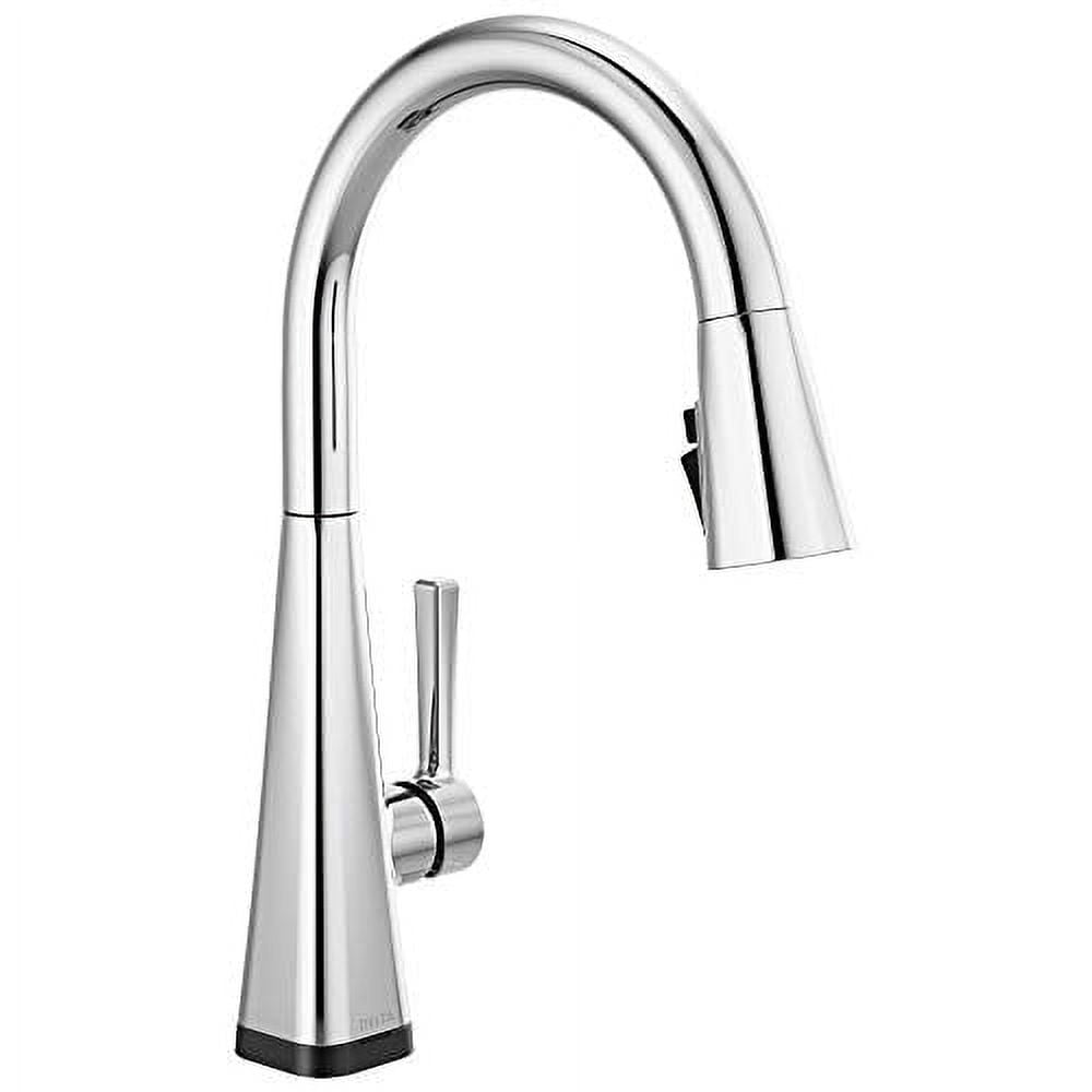 Delta Faucet Lenta Touch Kitchen Faucet Chrome, Chrome Kitchen Faucets with Pull Down Sprayer, Kitchen Sink Faucet, Touch Faucet for Kitchen Sink, Delta Touch2O Technology, Chrome 19802TZ-