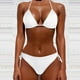 thumbnail image 2 of Conjuntos de bikini Prolriy para mujer, traje de baño de dos tallas grandes, ropa de playa push up, conjuntos de bikini, trajes de baño tankinis, trajes de baño para mujer, blanco XL, 2 of 5