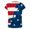 thumbnail image 5 of Awdenio Hauts d'Été pour Femmes Décontracté Imprimé Drapeau Américain T-Shirt à Manches Courtes Blouse, 5 of 5