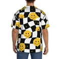thumbnail image 7 of PAYOHTO Funny Melt Smile Faces Geometry Pattern Mens Hawaiian Casual Short-sleeved Shirt Tropical Summer Beach Button Down Shirts, 7 of 7