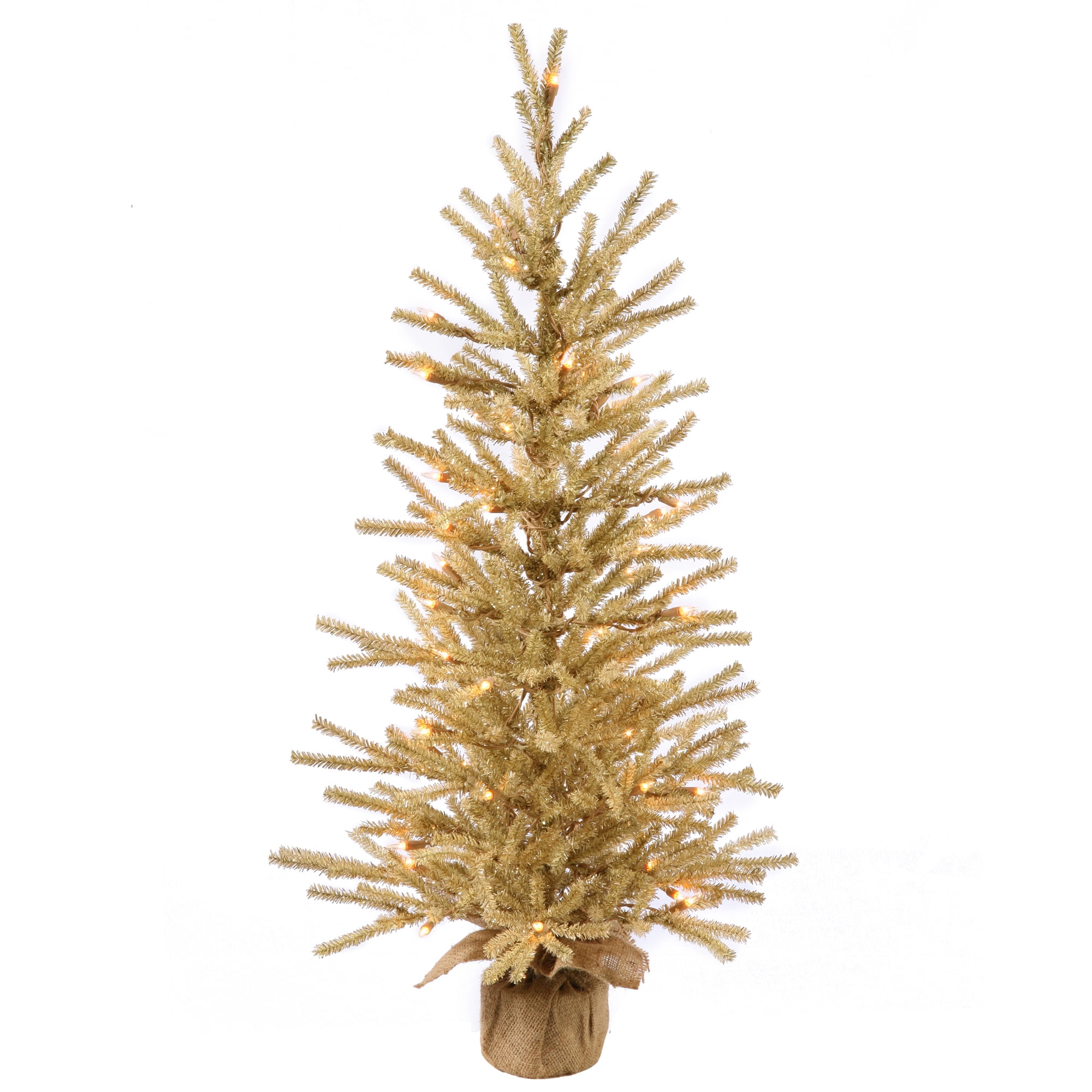Vickerman Artificial Christmas Tree 24" Champagne Tree w/ Duralit 35