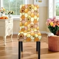 thumbnail image 3 of TSOVTHRID Sunflower Honeycomb Print Tablecloth Stretch Dining Chair Slipcovers Removable Table Cloth Chair Dustproof Cover Furniture Protector Kitchen Decor, 7 Pcs, 3 of 6