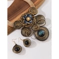 thumbnail image 3 of Boho Chunky African Statement Aluminum Wire Flower Necklace Earring Set Fashion Costume Accessories For Women Party Office Wedding, 3 of 3