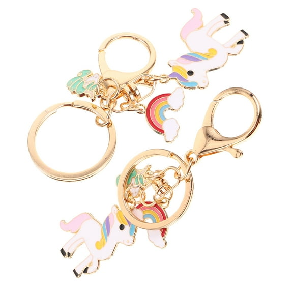 unbranded  2 Pcs Lanyard Pendant Unicorn Keychain Miss Lovers