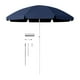 thumbnail image 1 of Sombrilla de patio de 1,7 m, premium, resistente, con varillas resistentes, para picnic azul, 1 of 8