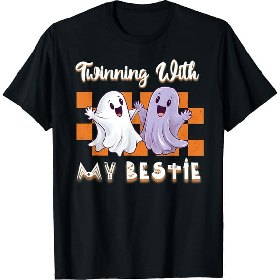 Twinning With My Bestie Halloween Ghost Spirit Week Twin Day T-Shirt