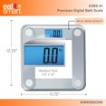 thumbnail image 3 of Báscula de baño digital Eat Smart con pantalla iluminada extragrande y fácil de leer, seguimiento preciso del peso, incluye cinta métrica corporal gratuita, gris y transparente, 3 of 5