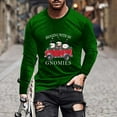 thumbnail image 1 of Blusas y camisas de manga larga y cuello redondo para hombre, informales, con estampado navideño, deportivas, de poliéster., 1 of 5