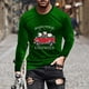 thumbnail image 1 of Blusas y camisas de manga larga y cuello redondo para hombre, informales, con estampado navideño, deportivas, de poliéster., 1 of 5
