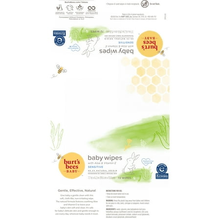 Burt's Bees Baby Wipes, Chlorine-Free - 72ct