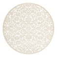 thumbnail image 3 of Unique Loom Rushmore Collection Area Rug - Taft (5' Round Snow White/Beige), 3 of 7
