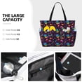 thumbnail image 3 of Honeii mushroom colorful Skull for Tote Bag with Adjustable Strap,Beach Bag, Waterproof Sandproof Beach Tote Bag, Large Capacity Foldable Beach Bags, 3 of 7