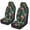 Cactus Flower, variant on POLERO Polyester Front Car Seat Covers for Auto, Washable Waterproof Driver Seats Protector Cushion, 2 Pack, Autumn Capybara Print