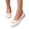 thumbnail image 3 of Sngxgn Women’s Ballet Flats Slip On Casual Shoes(White,38), 3 of 8