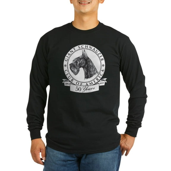 CafePress - Giant Schnauzer Club Of America Logo Long Sleeve D - Long Sleeve Dark T-Shirt