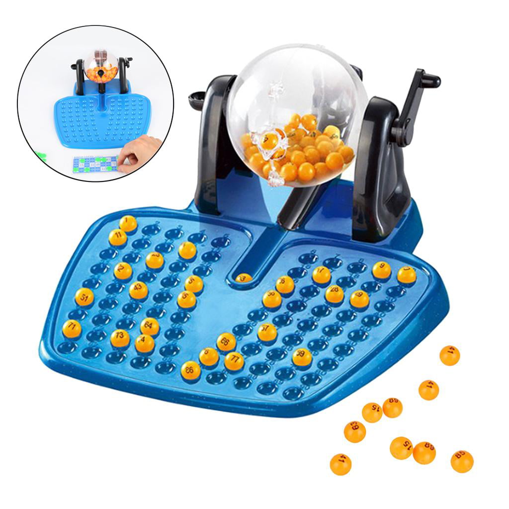 New Family Classic Bingo Lotto Game Revolving Machine With 90 Numbers & 12 Cards 