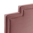 thumbnail image 6 of Twin Bed Slatted Bed Frame Dust Pink Velvet Upholstery, 6 of 7
