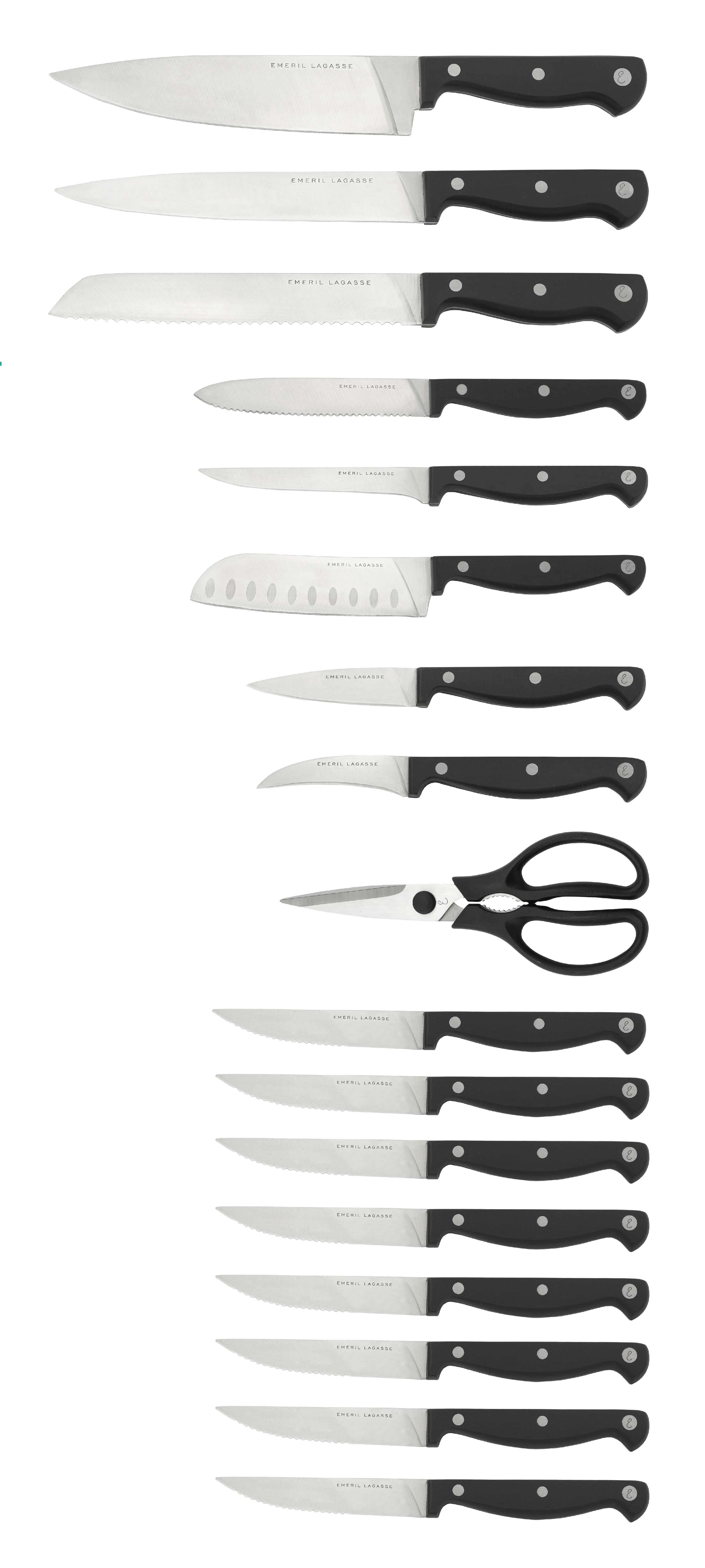 Emeril Lagasse 2 Piece Knife Set 5 Santoku 3.5 Paring Knife Forged S