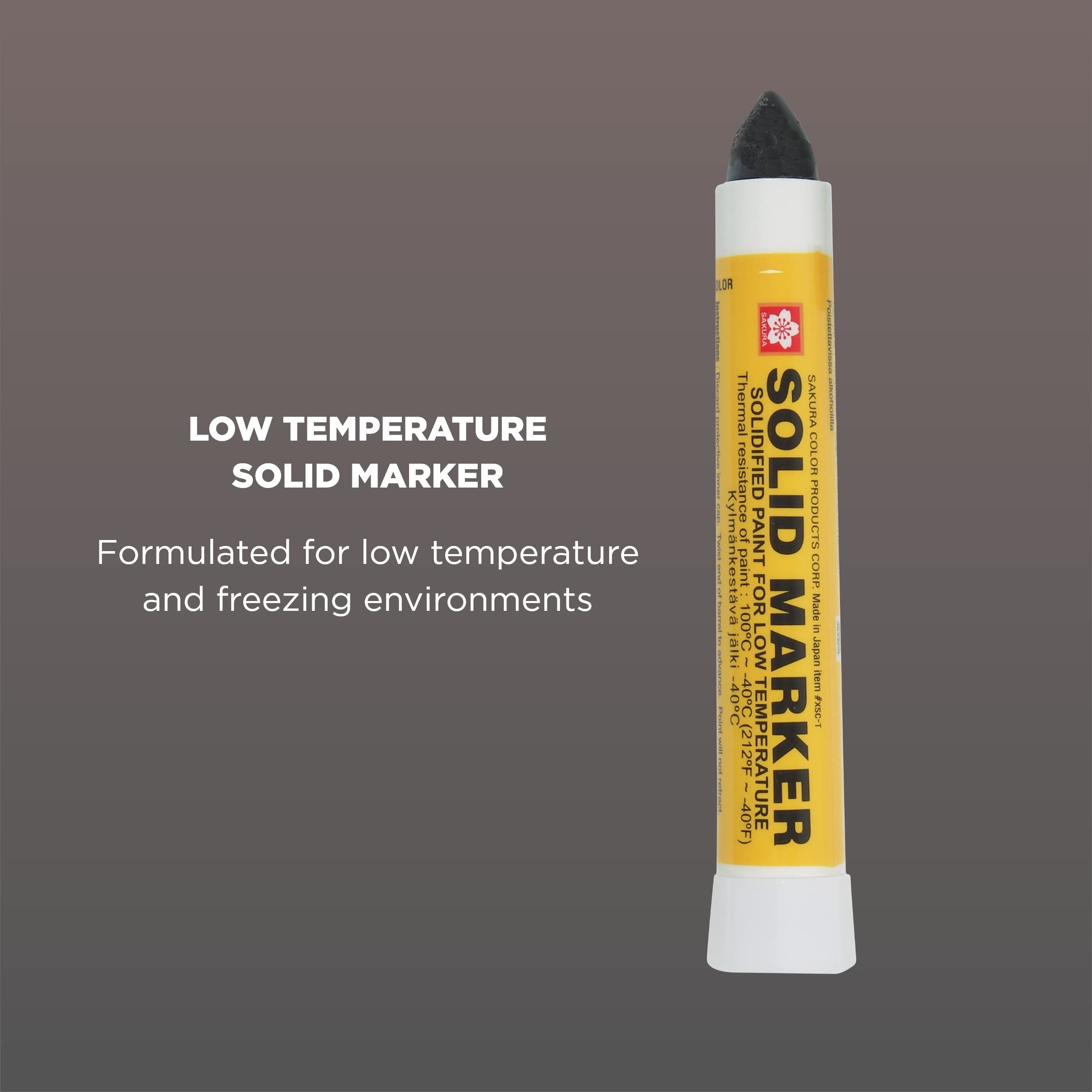 Sakura Solid Paint Markers with Twist Up Tip - Low Temperature Permanent Marker Pens - Window, Wood, & Glass Marker - Black Paint - 12 Pack