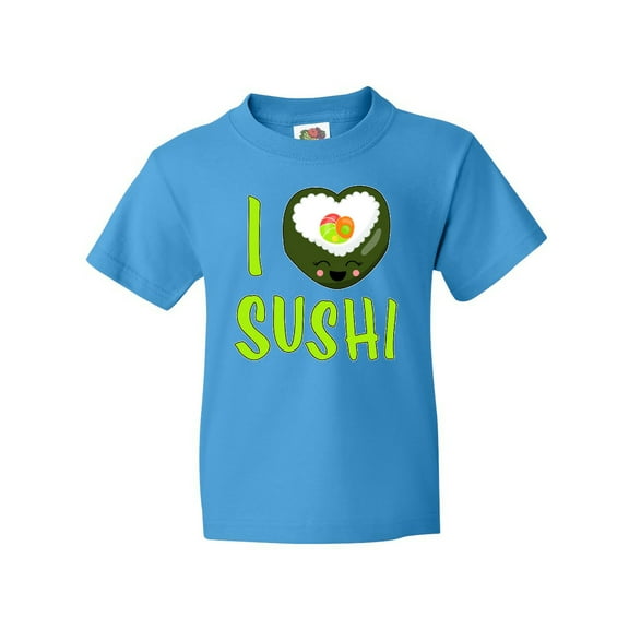 Inktastic I Love Sushi- Cute Youth T-Shirt