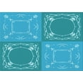 thumbnail image 1 of Ahgly Company Indoor Rectangle Patterned Dark Turquoise Green Area Rugs, 2' x 4', 1 of 6