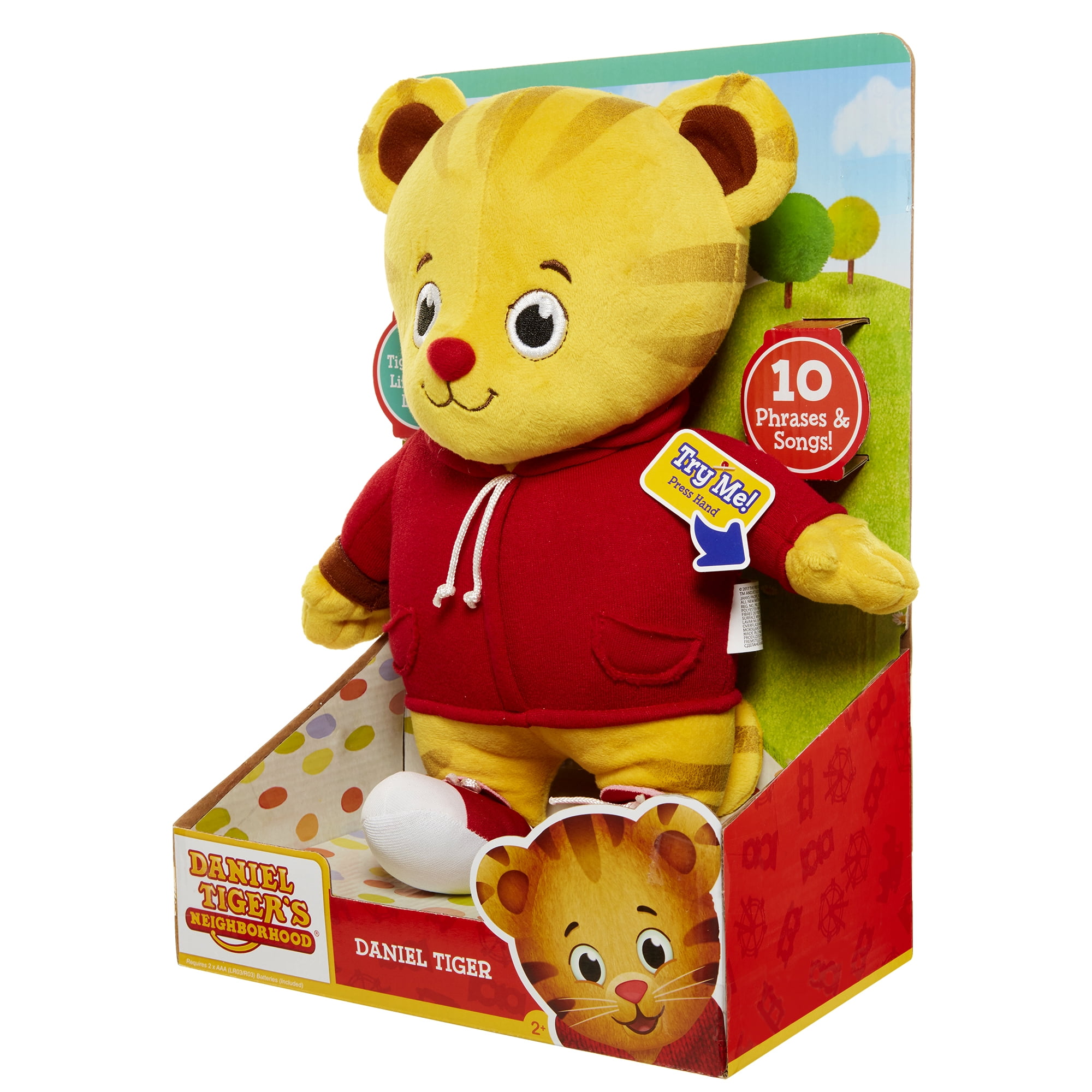 Daniel Tiger's Neighborhood 12 inch Friends Feature Daniel Tiger Plush Talks and Sings