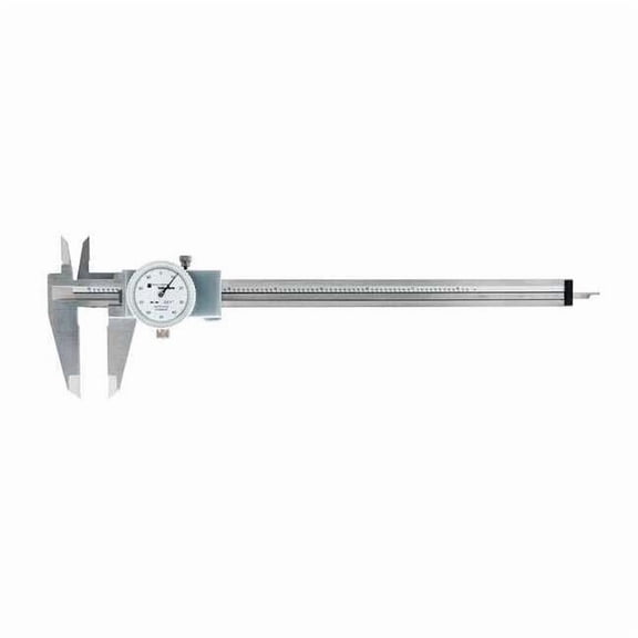 Tesa Brown & Sharpe Dial Caliper,Stainless Steel,White 00589045