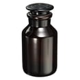 thumbnail image 1 of Unique Bargains Bouteille de Rangement en Verre à Grand Ouverture pour Réactifs Ambrés 500 ml, Bouchon Ambré, 1 of 5
