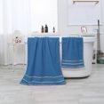 thumbnail image 6 of JML Blue Bath Towel Set of 8 Pieces - Cotton Blend Highly Absorbent Towels for Bathroom, 2 Soft Bath Towels, 2 Hand Towels, 4 Washcloths, 6 of 6