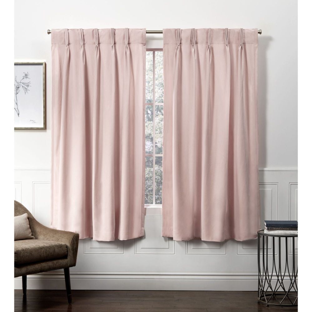 Exclusive Home Velvet Heavyweight Pinch Pleat Curtain Panel Pair ...