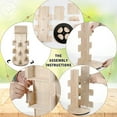 thumbnail image 3 of Rotating Display Stand 3 Tier Rotating Sticker Display Stand Wooden Greeting Card Stand Multi Pocket Photo Holders Stand for Retail Craft Showcase(Wood), 3 of 7