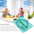 thumbnail image 2 of unbranded 1Pcs Toddler Suction Plates Silicone Green Non Breakable Tableware, 2 of 8