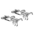 thumbnail image 4 of 2 pcs Hombres Tiranosaurios Rex Plata Forma De La De Las Mancuernas Gemelos Boda Fernando Gemelos, 4 of 7