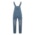 thumbnail image 3 of Blekii Men's Denim Overalls, Suspenders Style Jumpsuit with Multiple Pockets, Baggy Fashion Jeans for Streetwear, Unique Statement Piece, Functional Yet Stylish Overalls for Work Or, 3 of 7