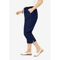 thumbnail image 4 of Woman Within Women's Plus Size Petite Seersucker Capri Pant Pant, 4 of 6