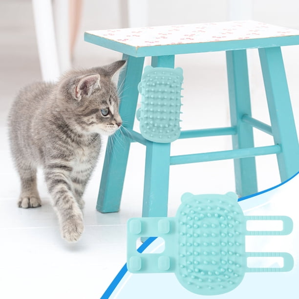 Alivio de la picazón en mascotas, gatos y perros | Rascador ajustable para patas de mesa con dientes de peine suaves | Masajeador de aseo para aliviar el estrés y limpiar el pelaje