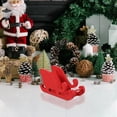 thumbnail image 4 of VERDANVERSE Wooden Sled for Crafts Red Wood Tabletop Display for Holiday Fun 1Set, 4 of 6