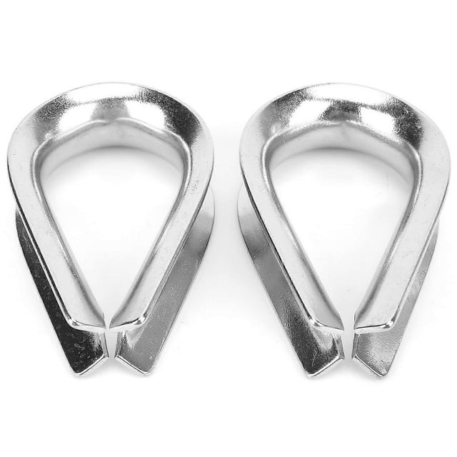Wire Rope Cable Thimbles, 2Pcs M20 Stainless Steel Thimbles for 10mm Diameter Wire Rope Rigging, 12.1oz