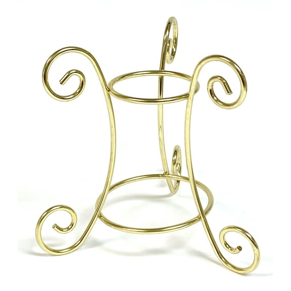 National Artcraft Display Stand For Eggs, Minerals Or Crystals Is Bright Brass Plated Rigid Wire (Pkg/3)