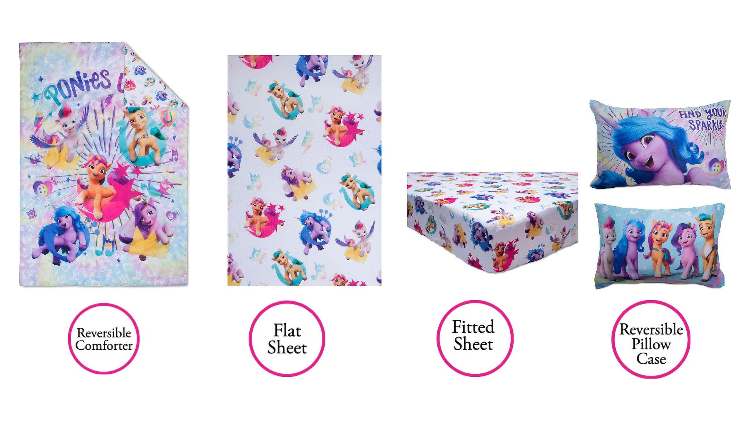 My Little Pony 4-Piece Toddler Bedding Set, Ponies Unite Toddler Bed