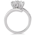 thumbnail image 3 of SZUL Women's 1 Carat TW Two Stone Diamond Ring in 10K White Gold (J-K-L Color, I2-I3 Clarity), 3 of 4