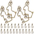thumbnail image 2 of 25pcs Open Bezel Pendants Metal Rabbit Hollow Frame Pendant Bezels for Earrings Necklace Making, 2 of 8
