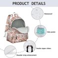 thumbnail image 4 of Poodle and Flowers Floral Backpack for School,Cute School Bag,Schoolbag with Adjustable Shoulder Straps & Padded Back,13.4"x11"x4.7", 4 of 6