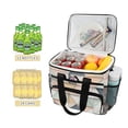thumbnail image 2 of FORMRS Insulated Cooler Bag 24 Cans Capacity Soft Leakproof Lunch Box with Side Pockets, Pink Geometric, 2 of 7
